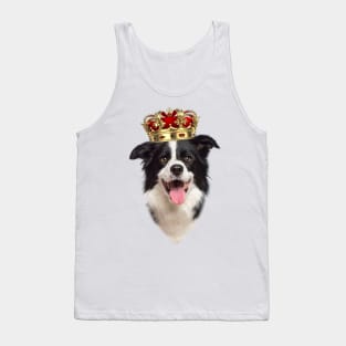 Border Collie Royal Dog With Crown King Tank Top